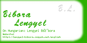 bibora lengyel business card